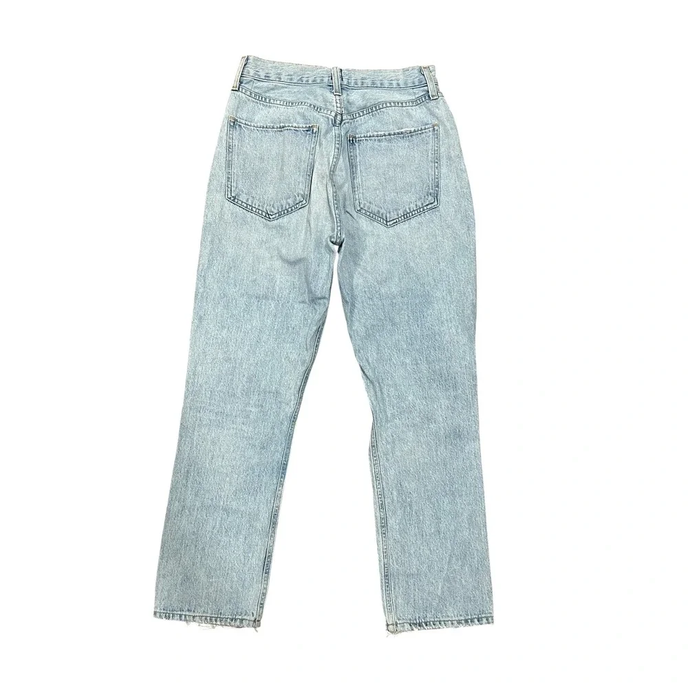 AGOLDE Riley High‎ Rise Straight Leg Distressed Jeans Women's Size 27
